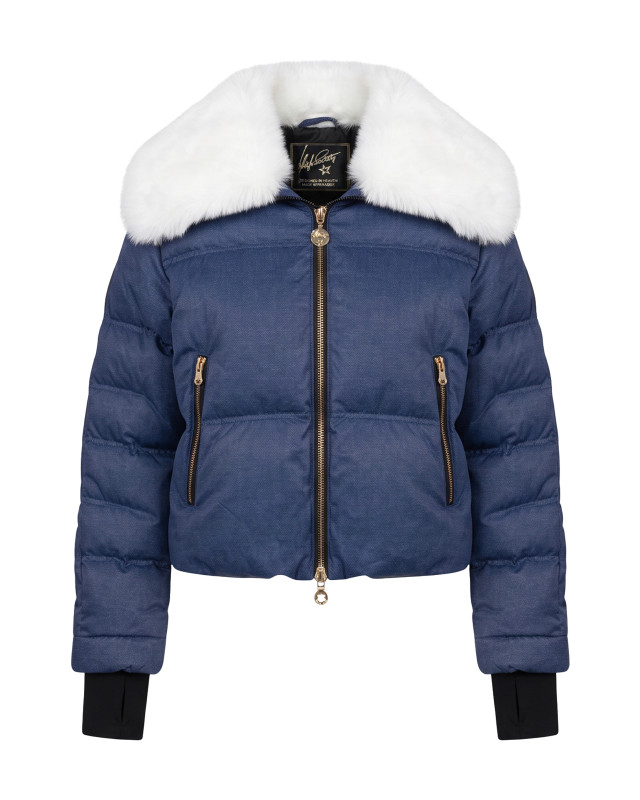Puff jacket with zipper