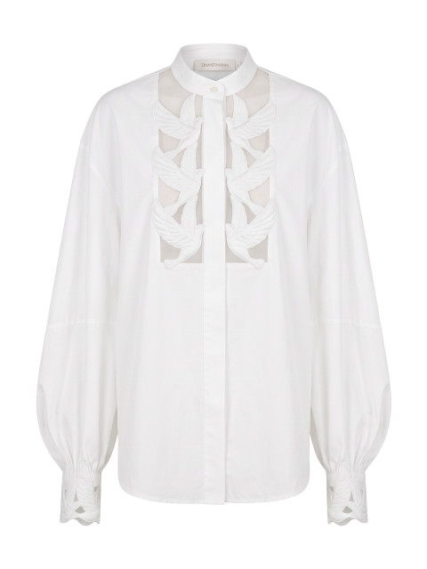 Blouse with long sleeves