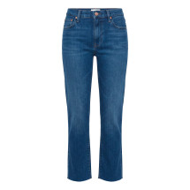 High-rise straight leg jeans