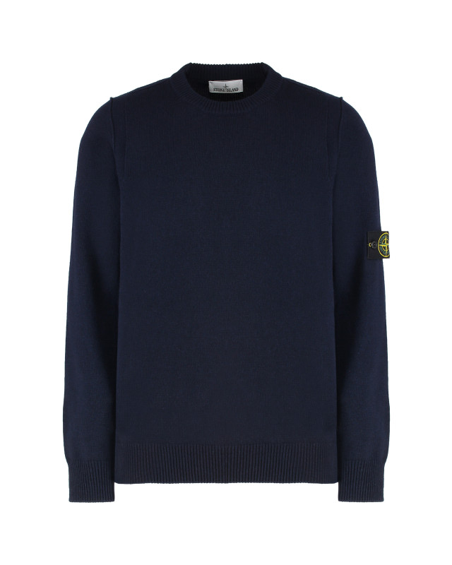 Wool-blend crew-neck sweater