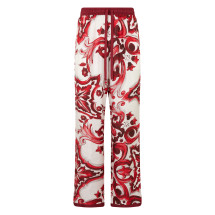 Printed silk trousers