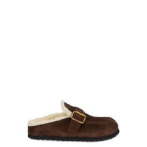 Padded slippers with strap