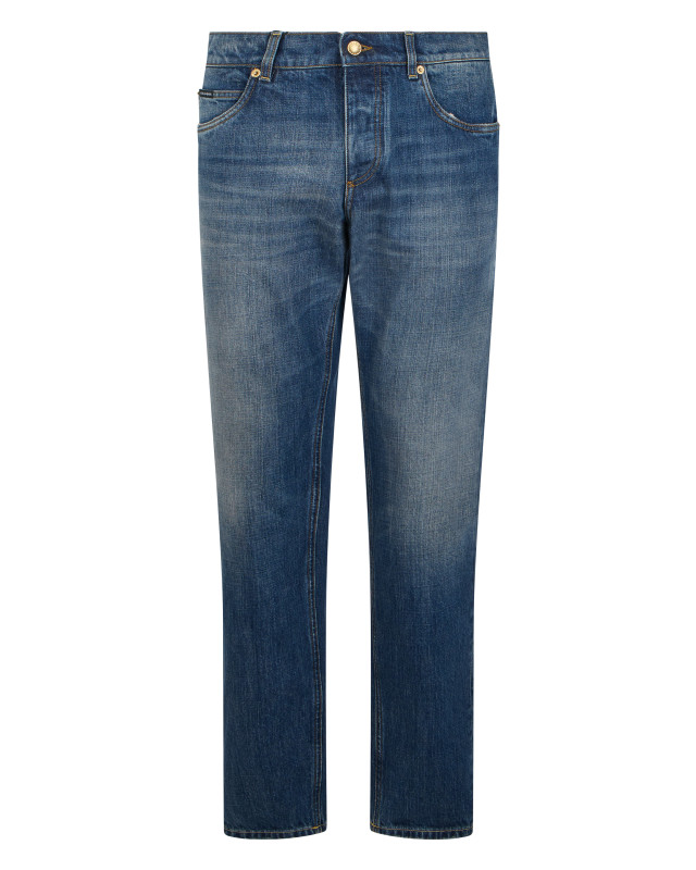 Straight Jeans with Multifunctional Pockets