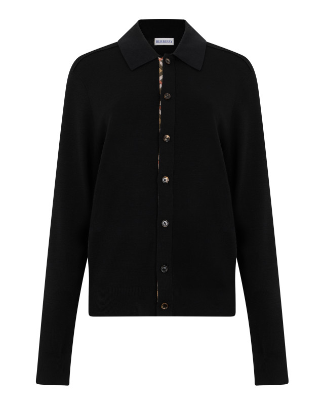 Long sleeve polo with buttons