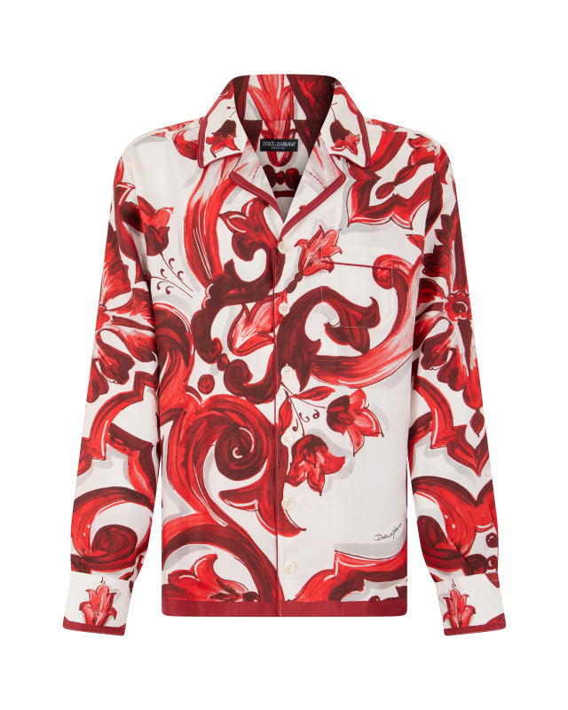 Long-sleeve shirt with pattern