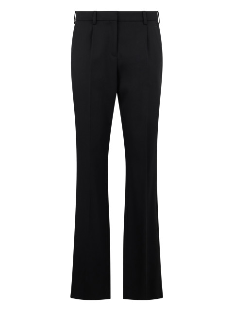 Bell-bottom wool pants