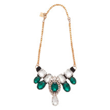 Necklace with colored pendants