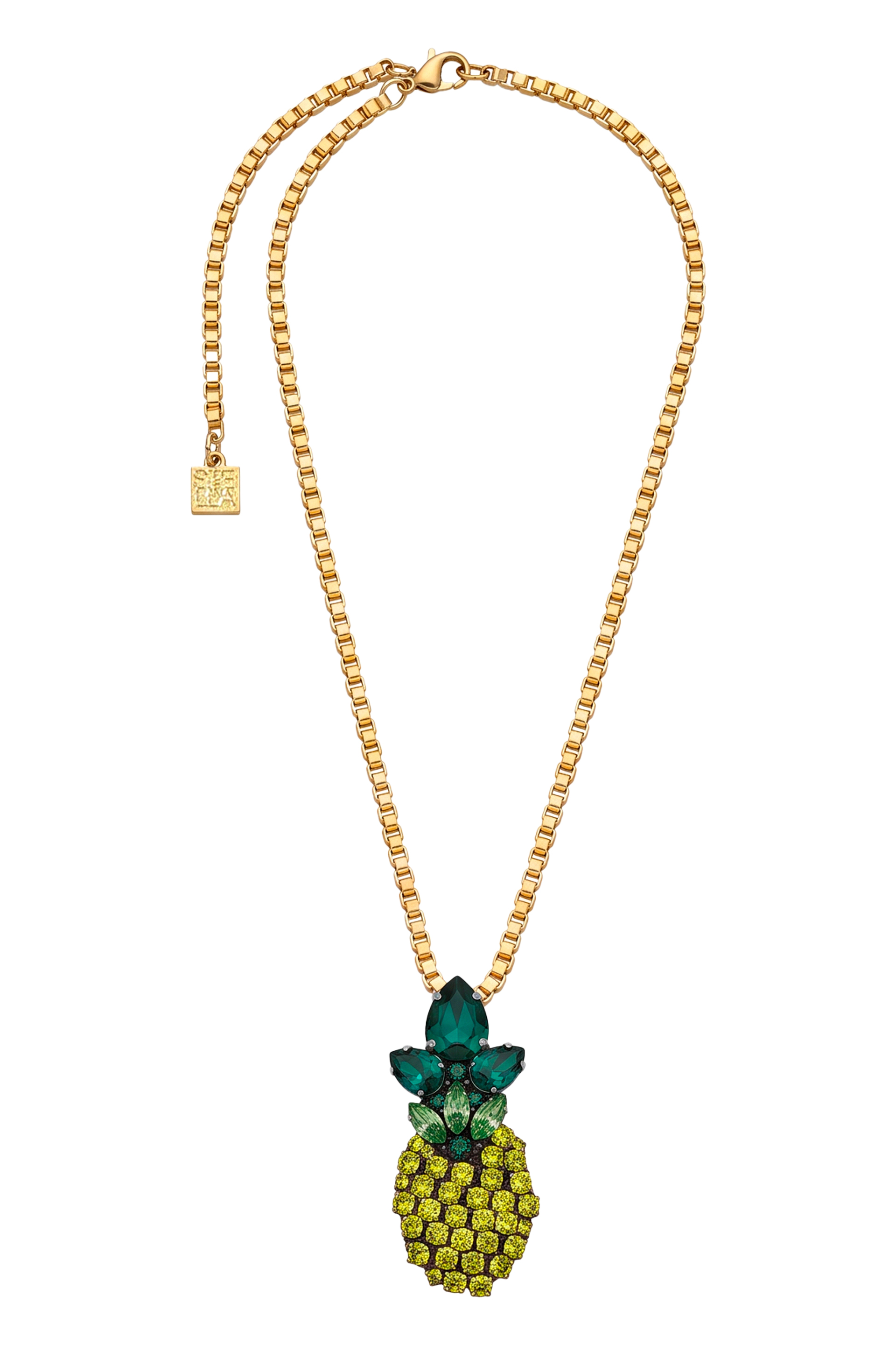 Necklace with pineapple pendant