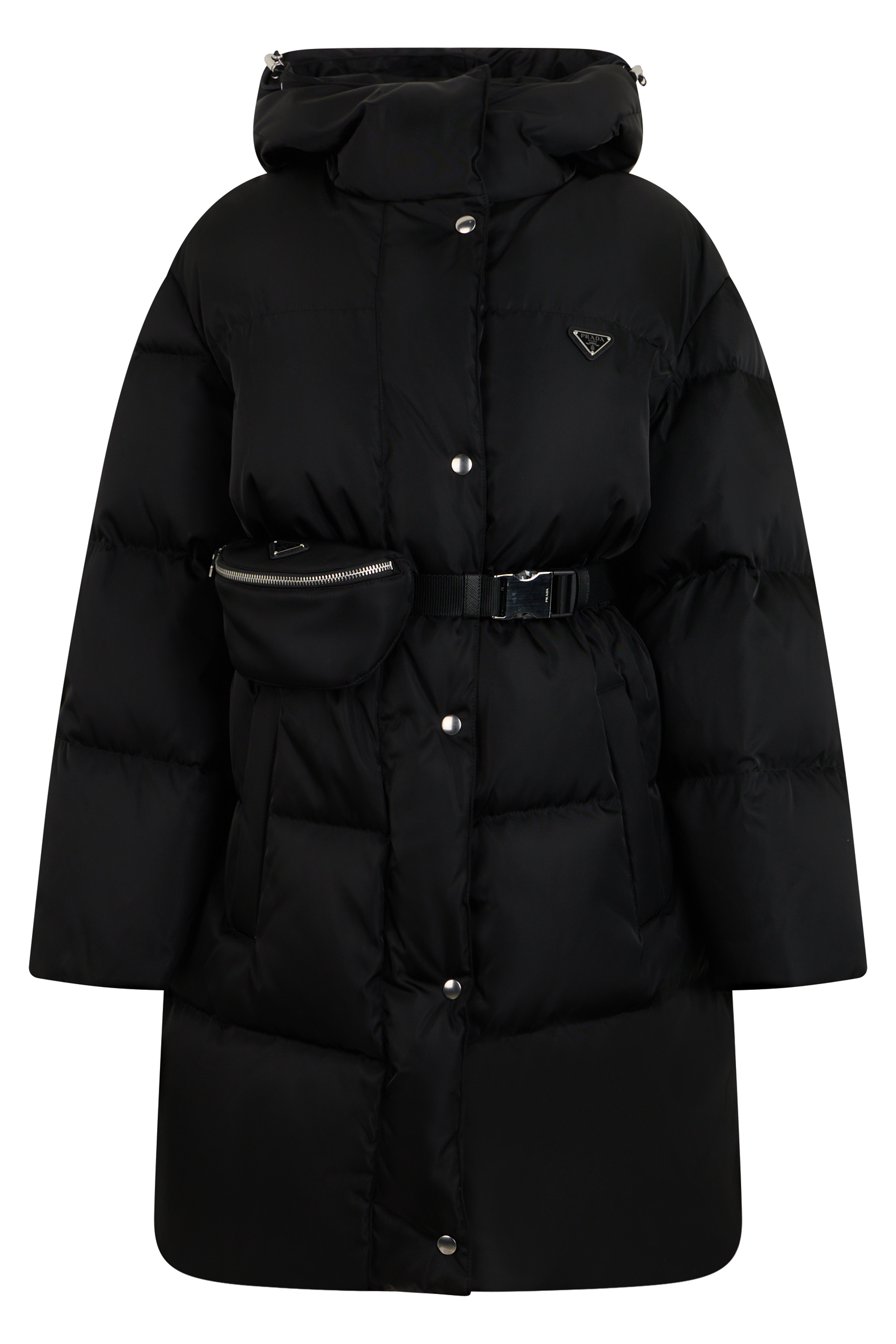 Quilted jacket with belt