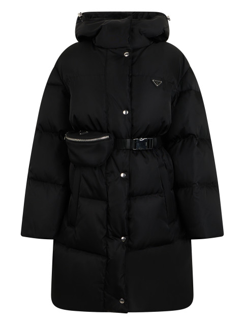 Quilted jacket with belt