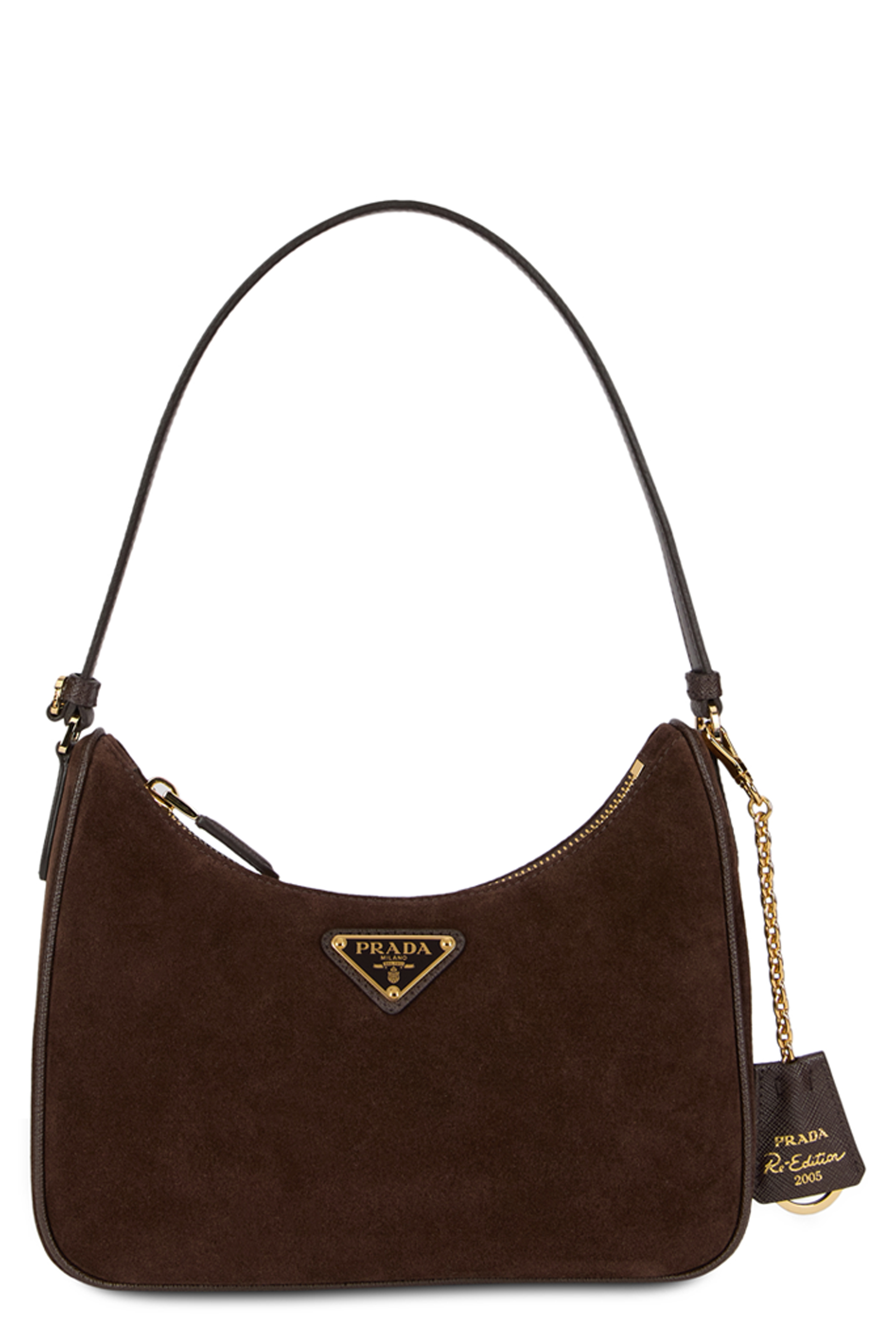 Suede shoulder bag