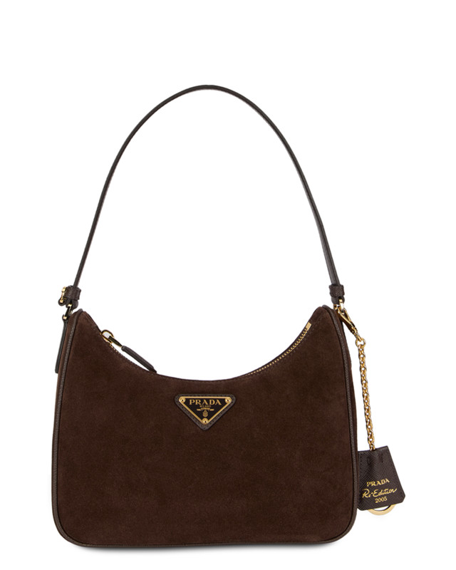 Suede shoulder bag