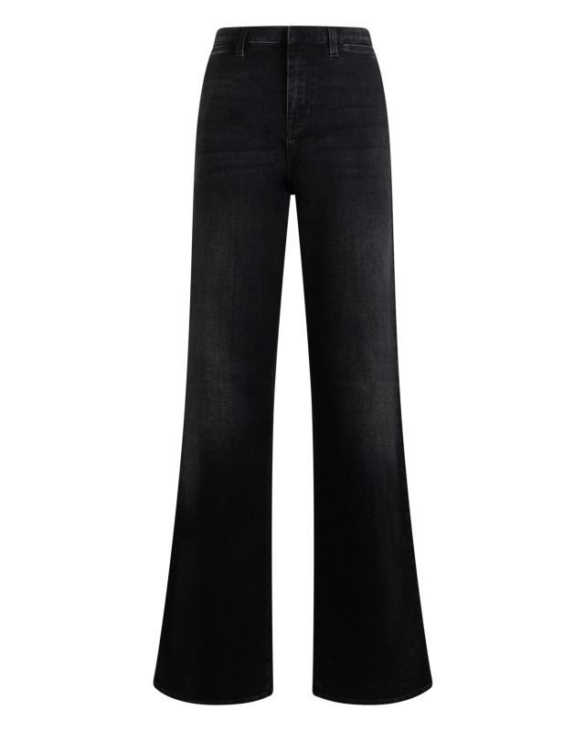 High-waisted flared jeans