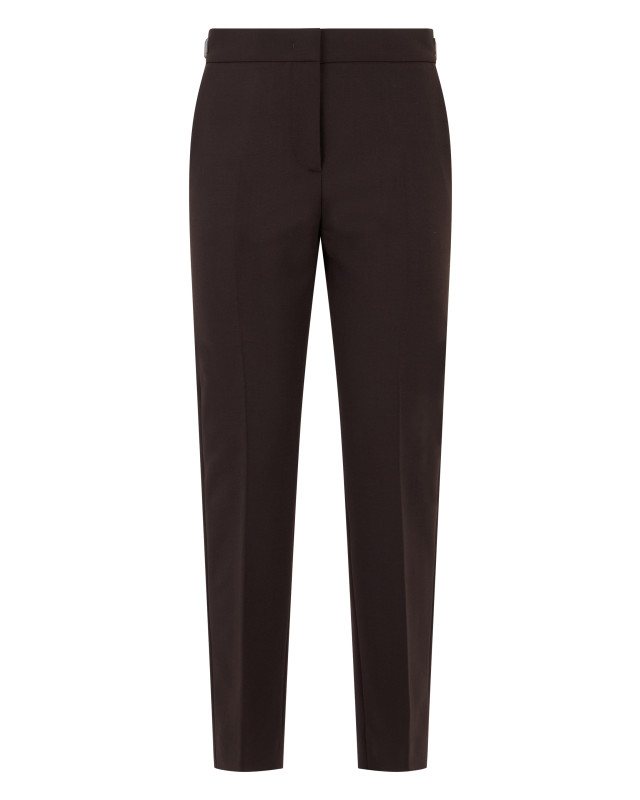 Slim pants with pleats