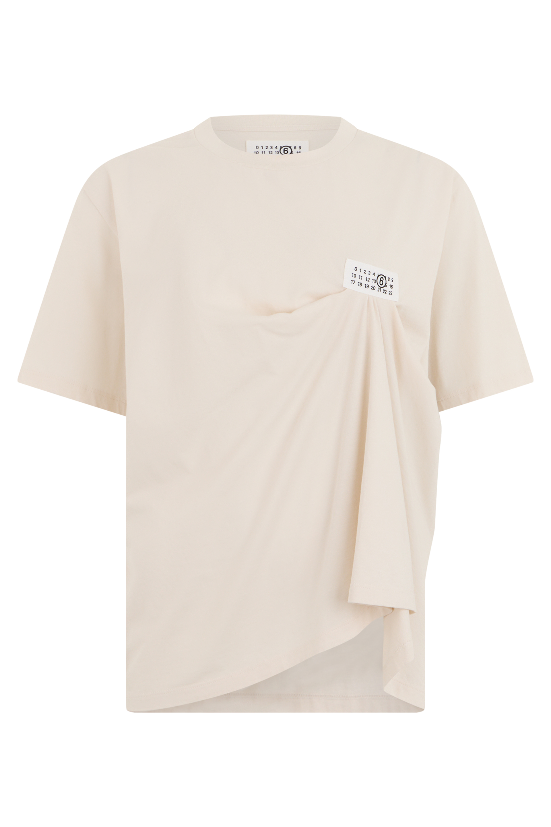 Cotton T-shirt with drape