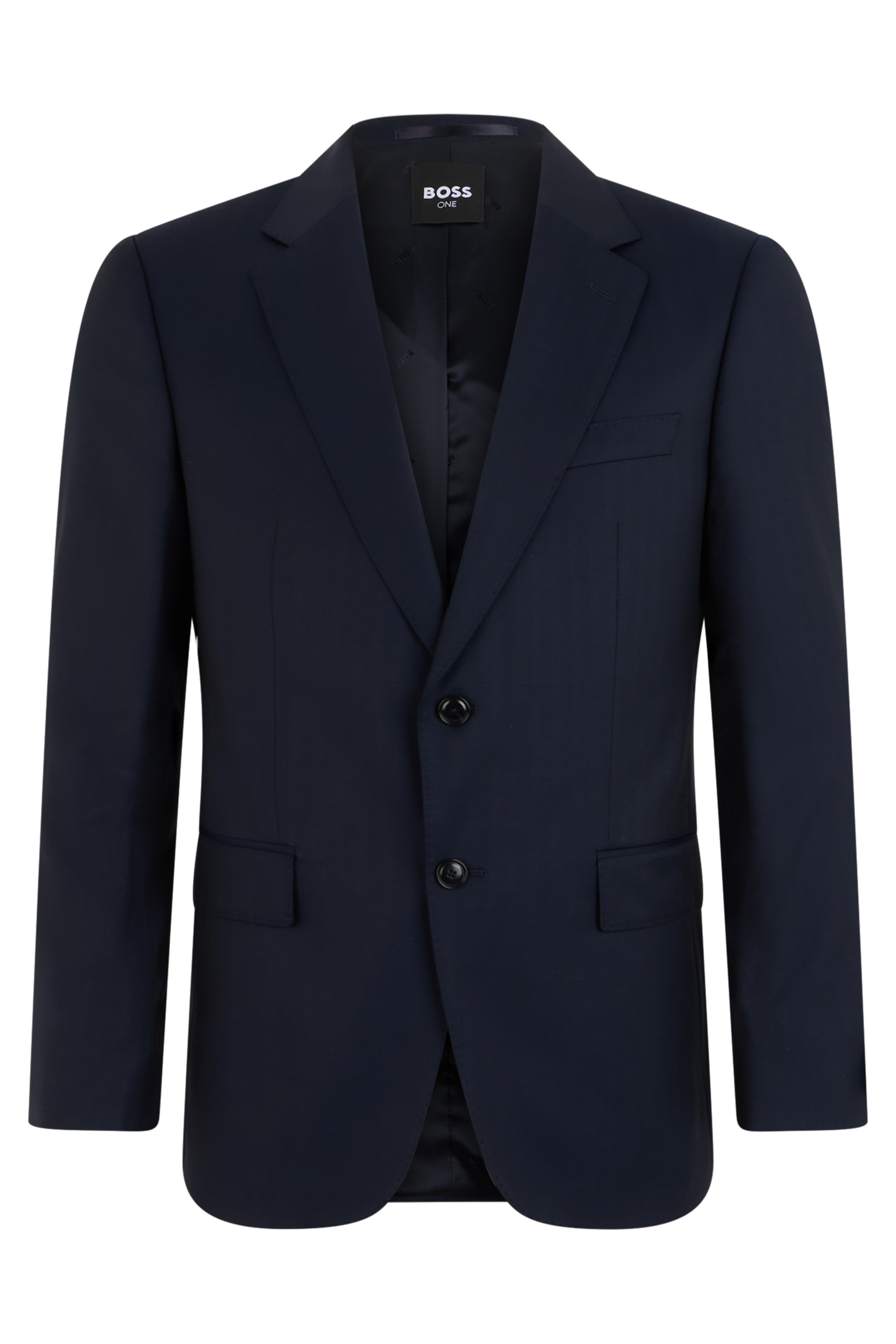 Single-breasted wool jacket
