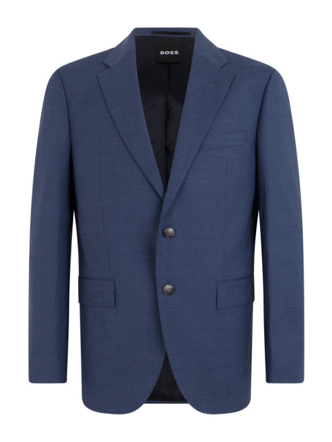 Single-breasted wool blazer