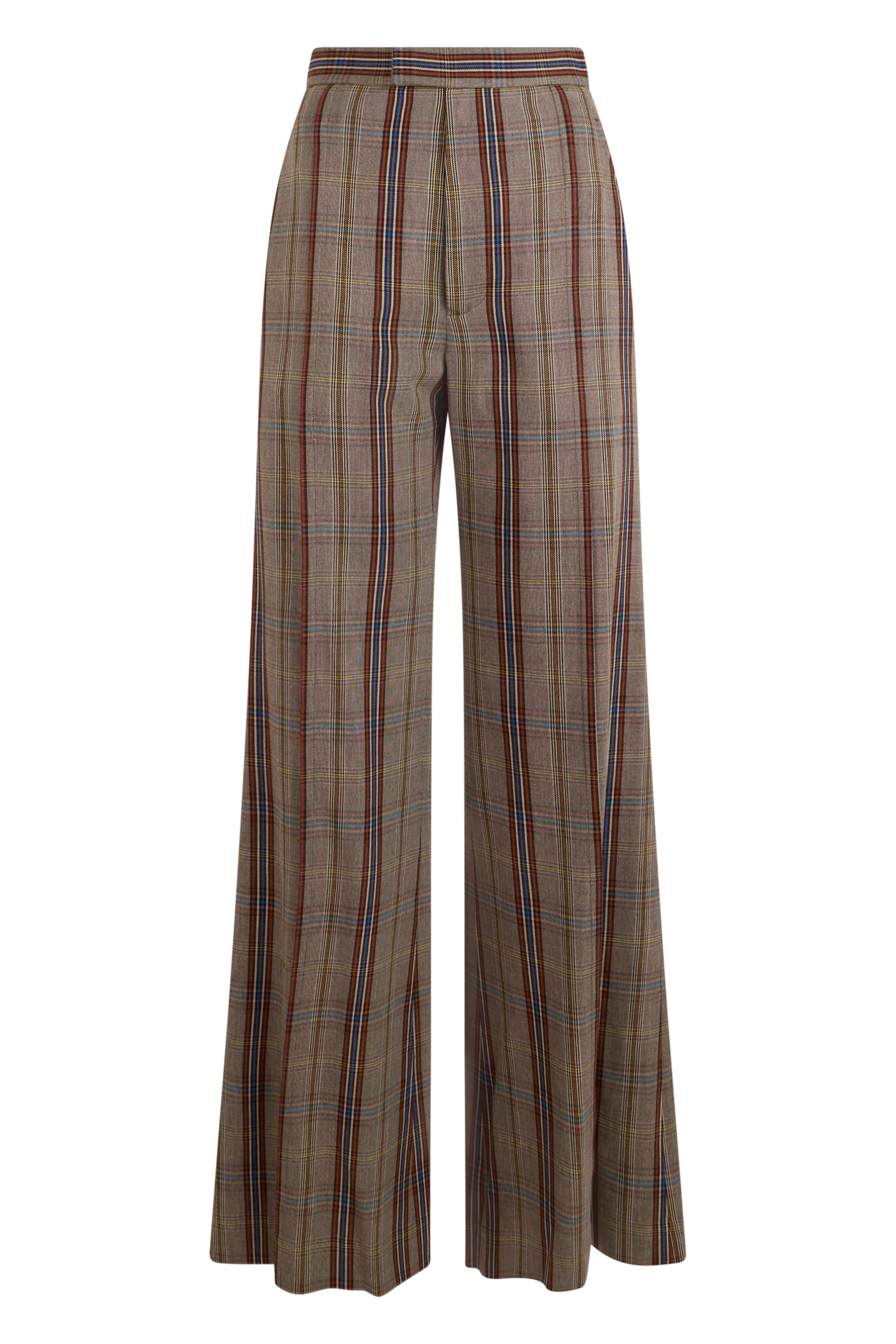 Palazzo pants in check