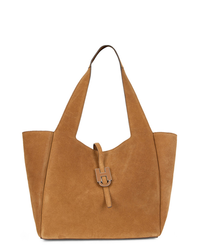 Trend shopper bag in suede leather