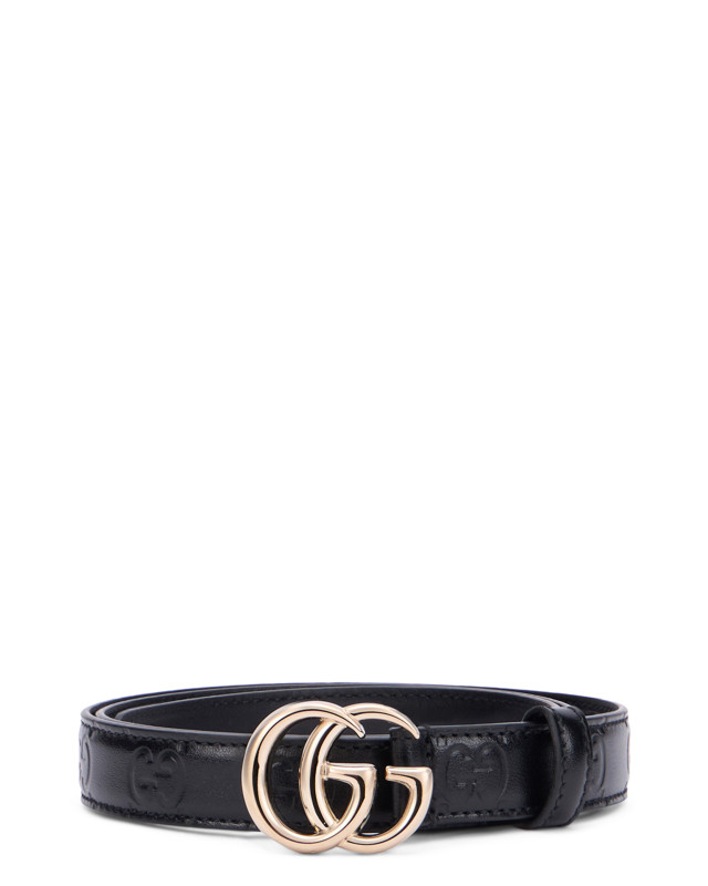 Thin leather belt