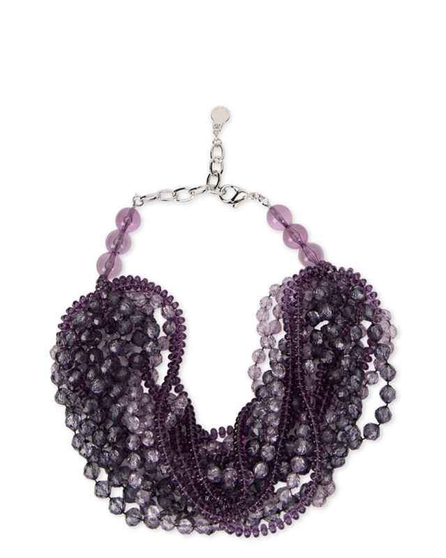 Multi-strand necklace with beads