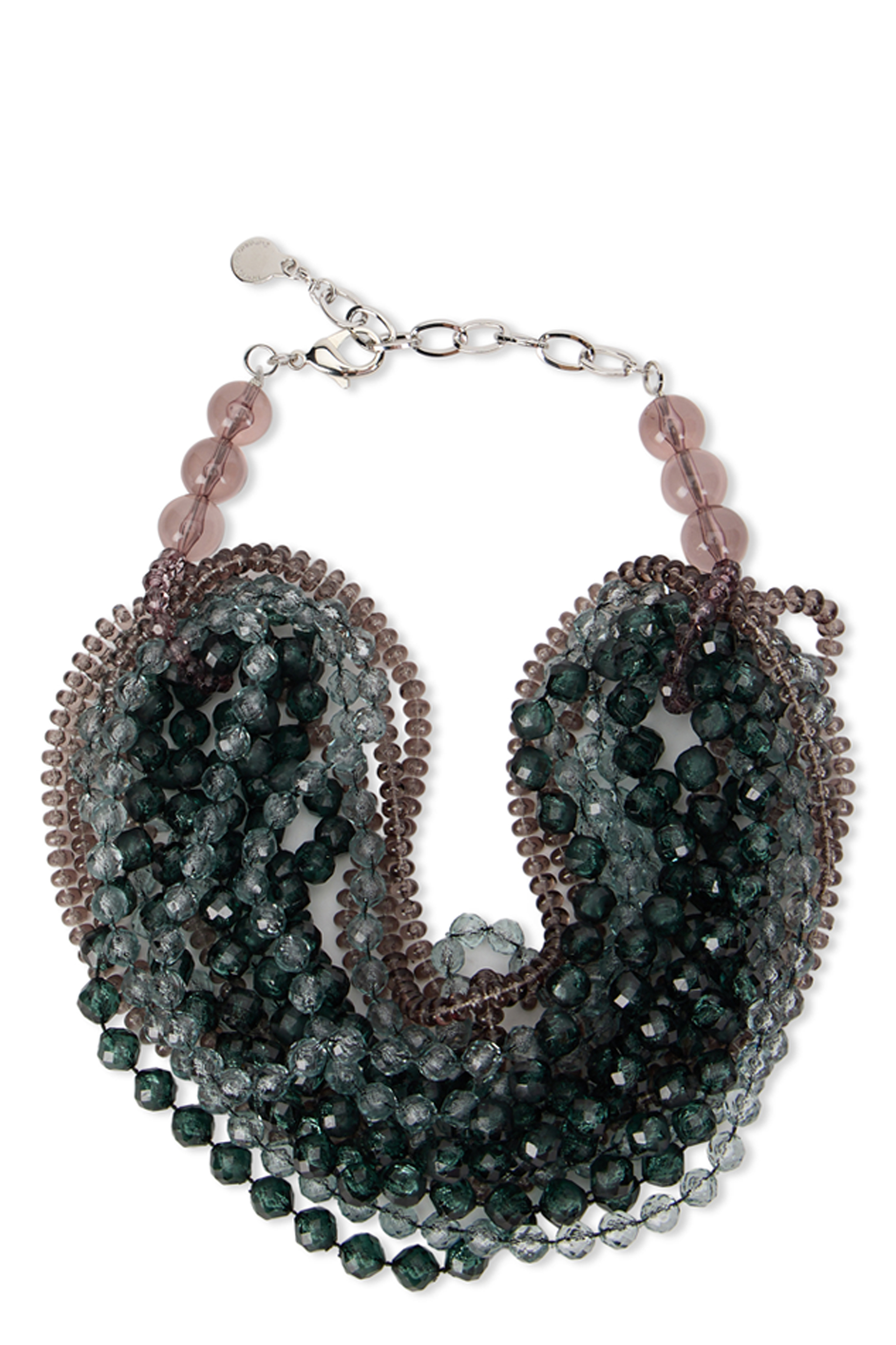 Multifilament necklace with beads