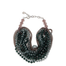 Multifilament necklace with beads