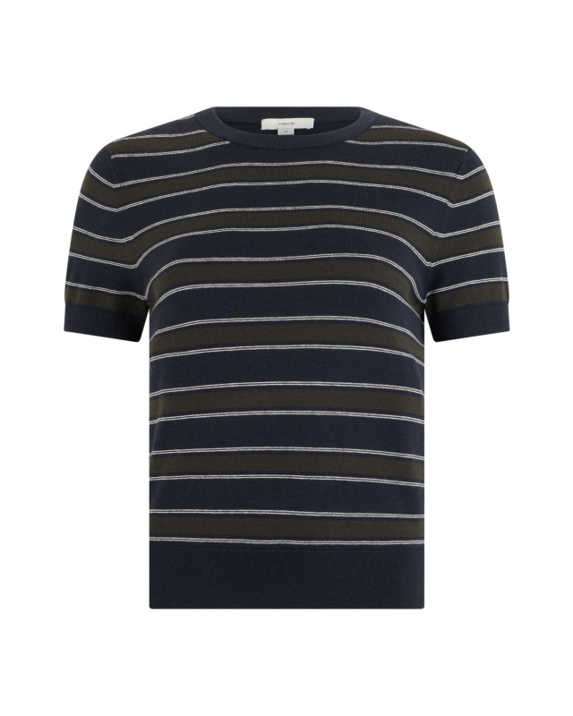 T-shirt in cotton and cashmere blend