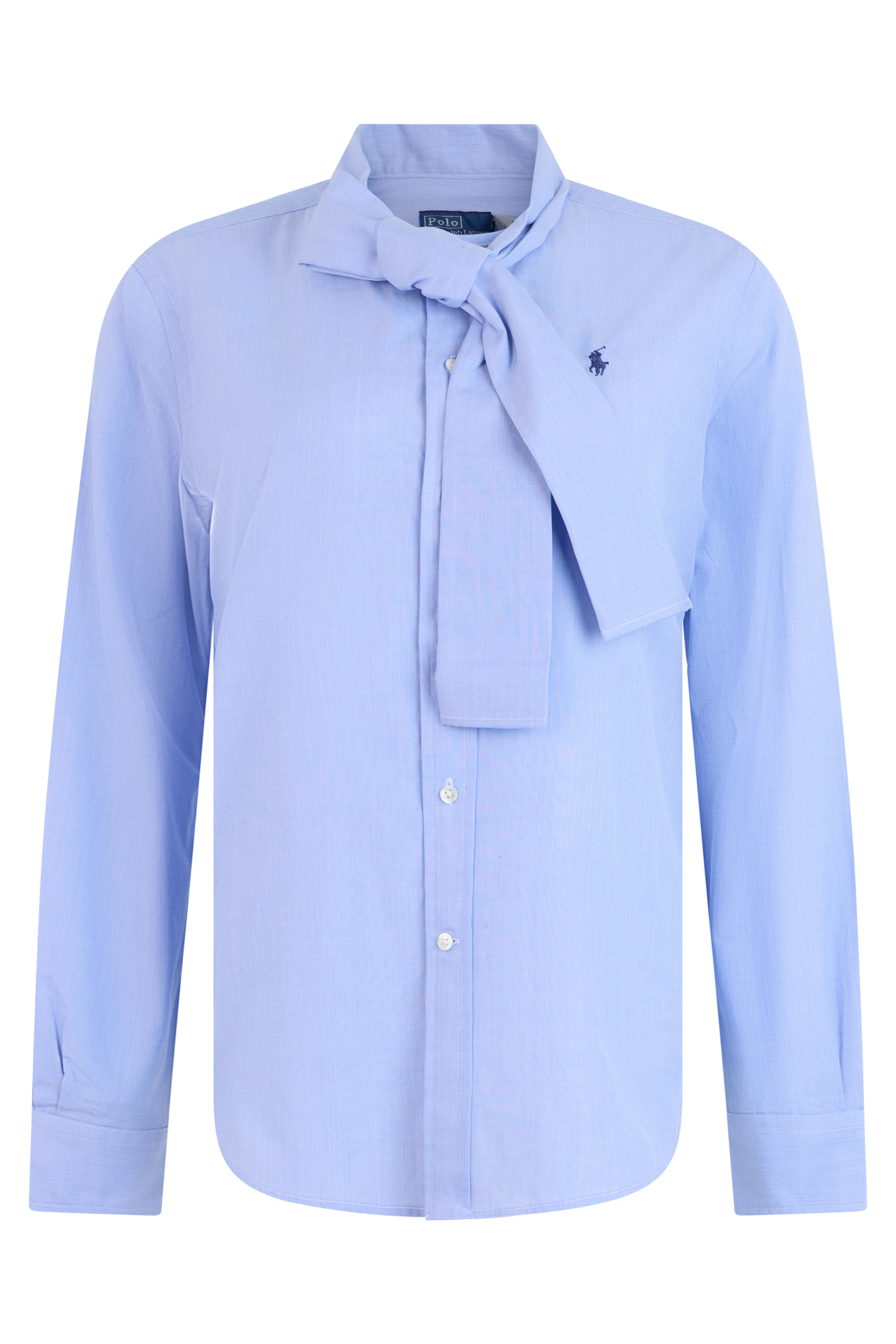 Shirt with collar and bow