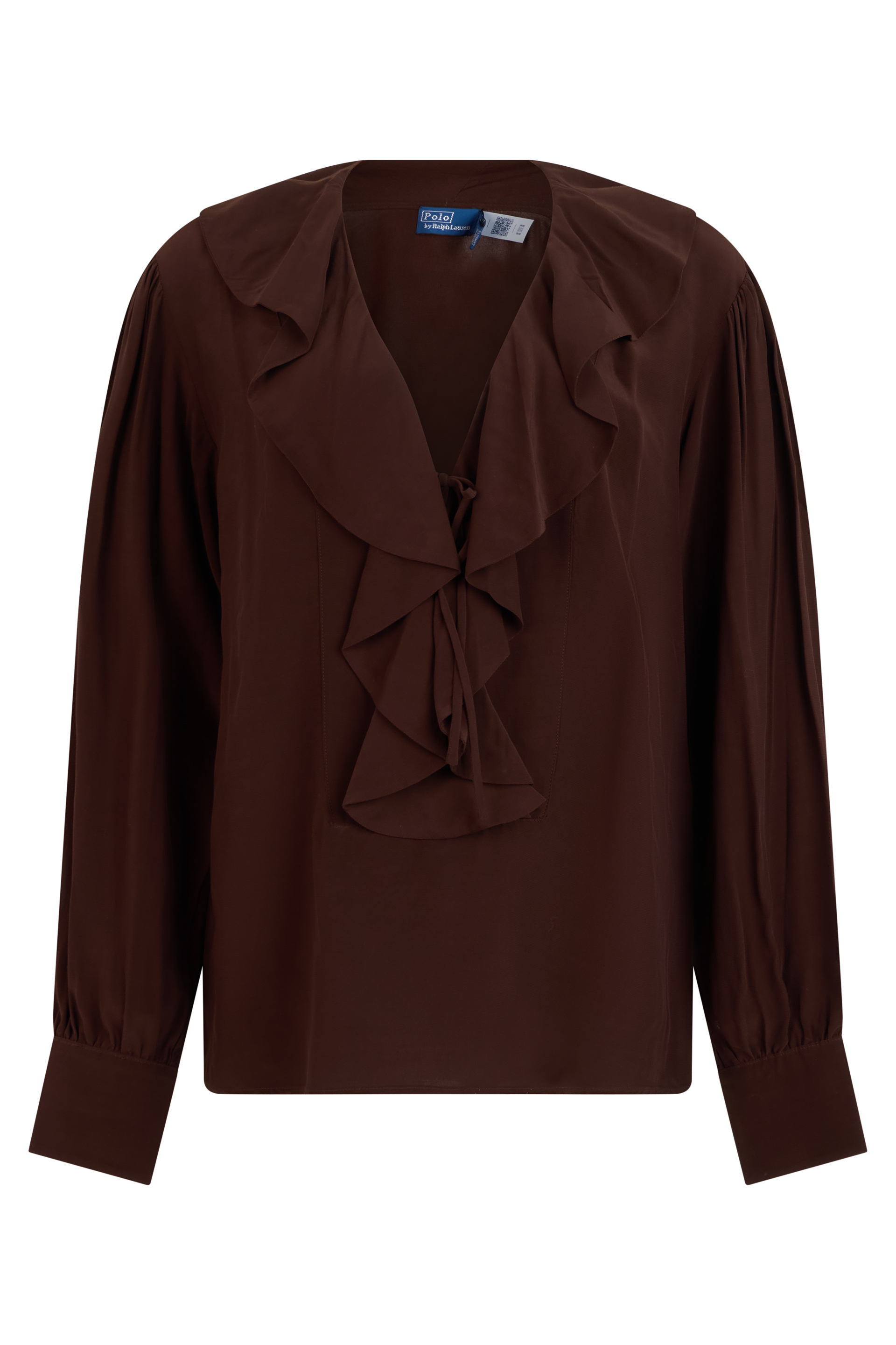 Blouse with frills