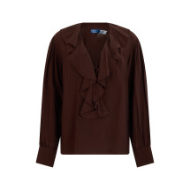 Blouse with frills