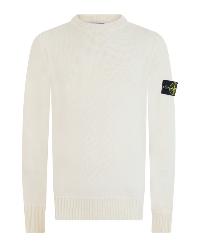 Crew neck sweater in virgin wool