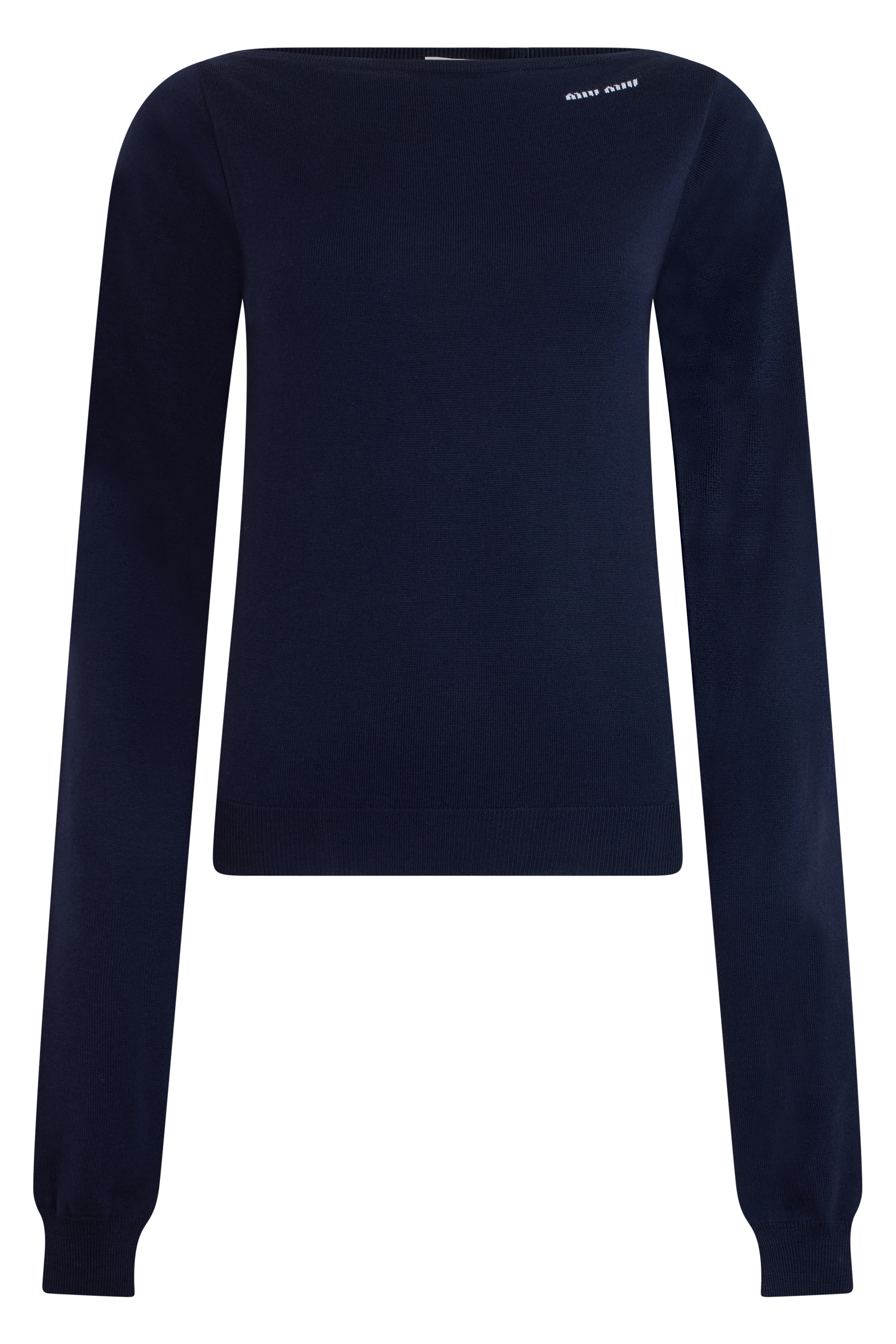 Virgin wool sweater with boat neck