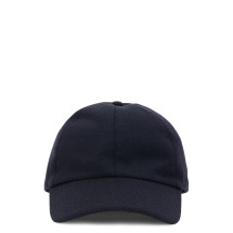 Cap with curved visor made of wool