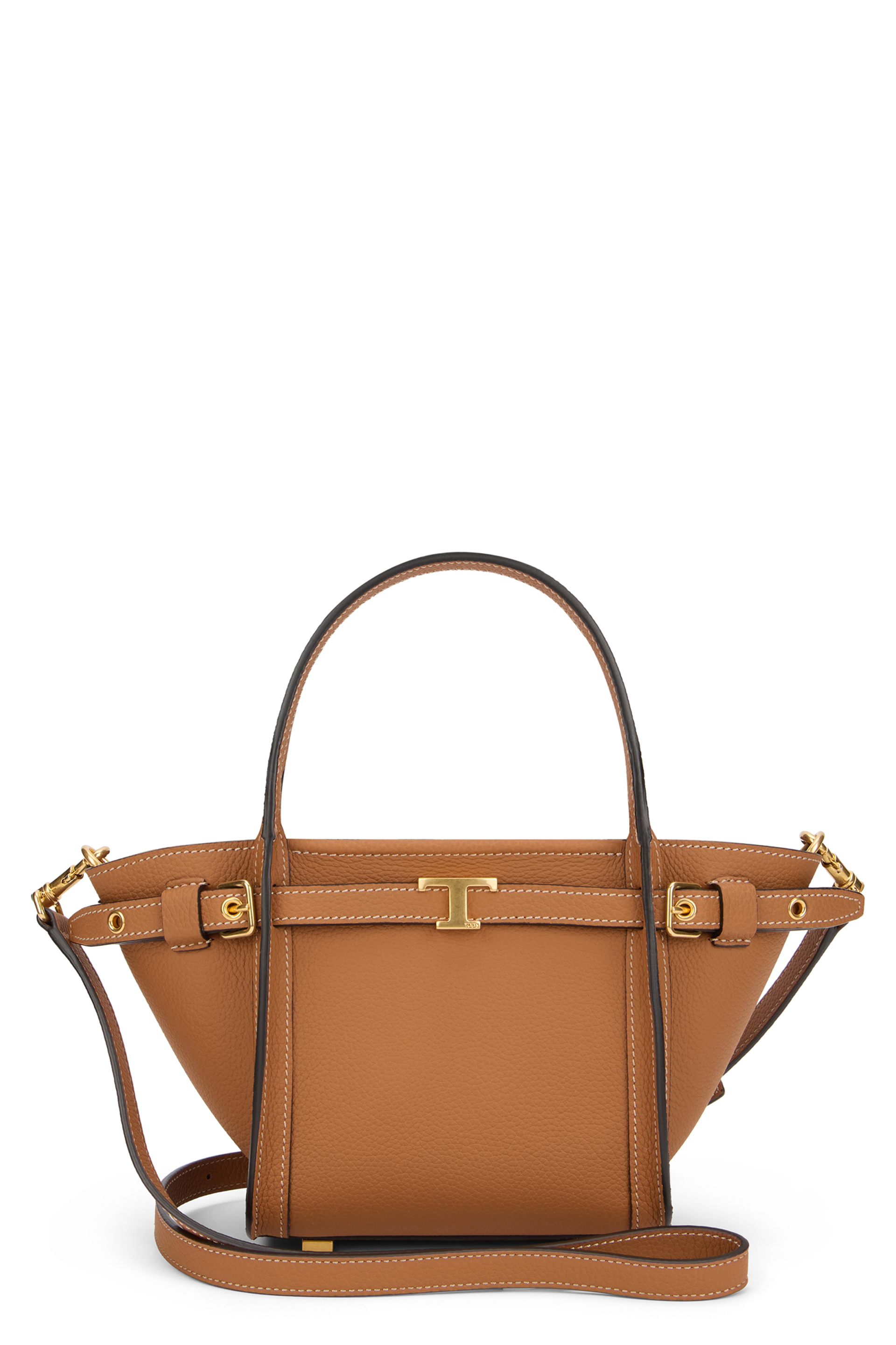 Elegant and versatile brown leather bag
