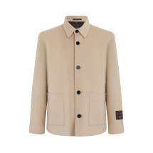 Wool jacket with buttons