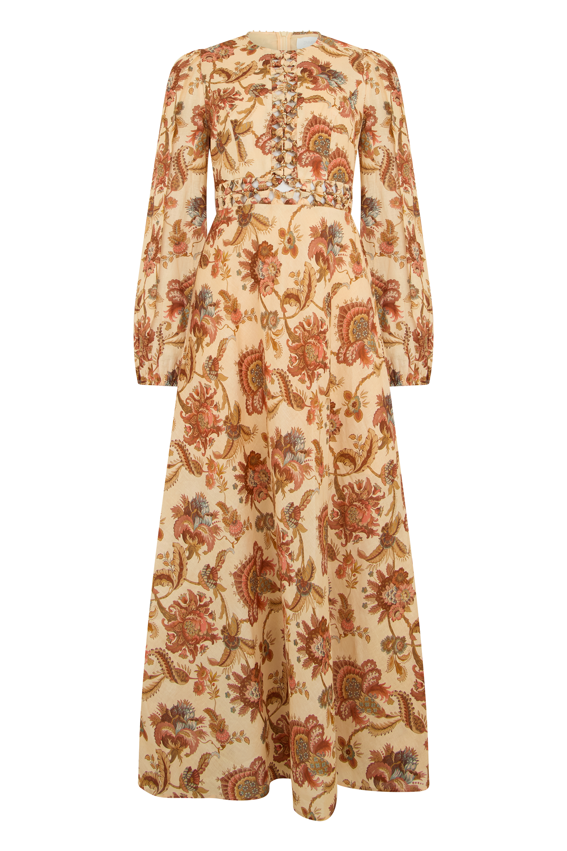 Long dress with floral print