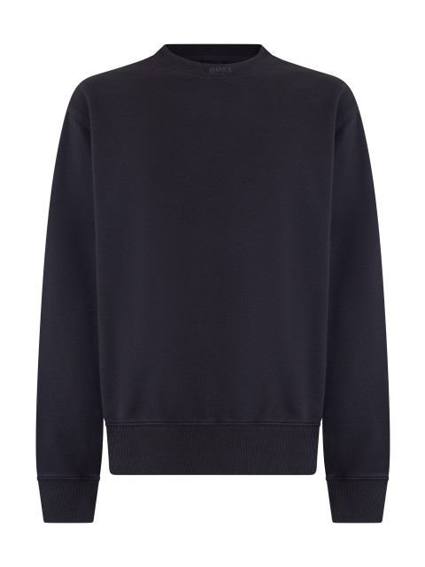 Cotton sweatshirt with embroidered logo