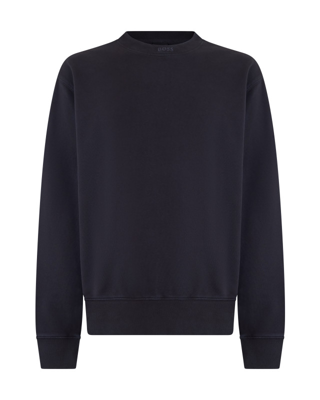 Cotton sweatshirt with embroidered logo