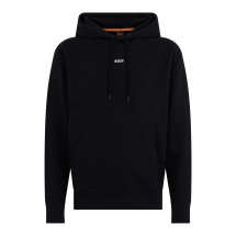 Cotton sweatshirt with hood and logo