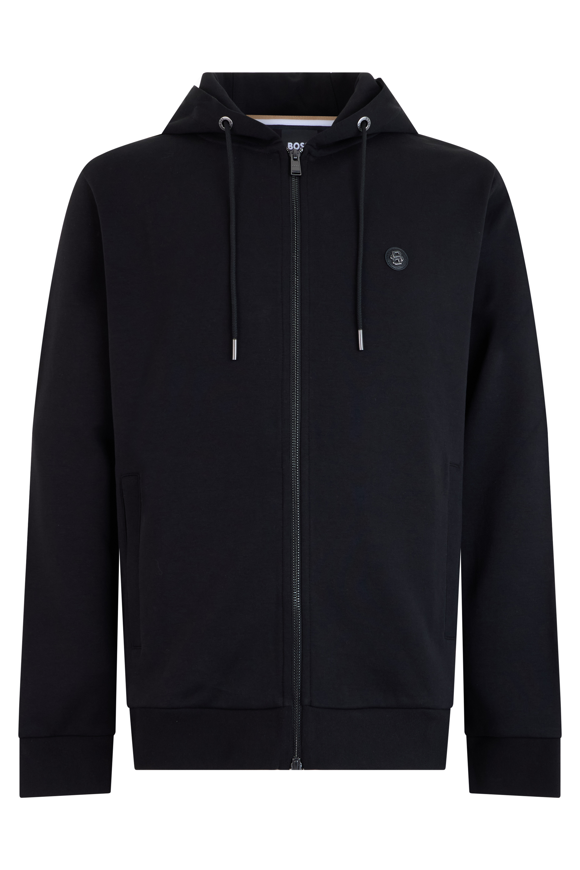 Hooded sweatshirt with zip made of cotton