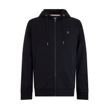 Hooded sweatshirt with zip made of cotton