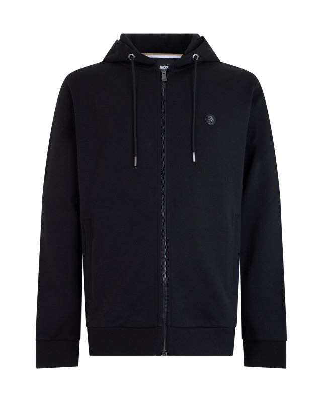 Hooded sweatshirt with zip made of cotton