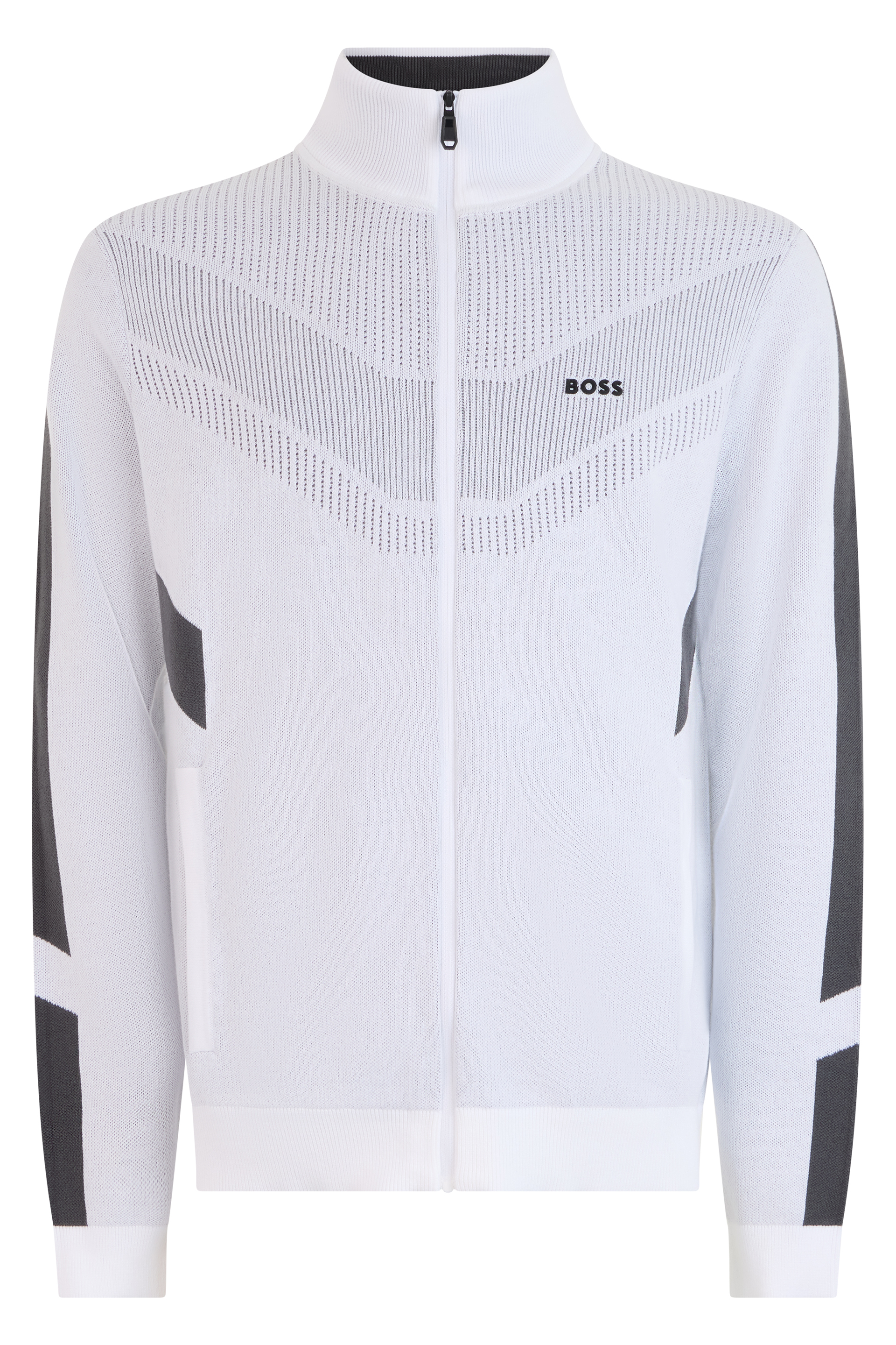 Cotton sweater with zip