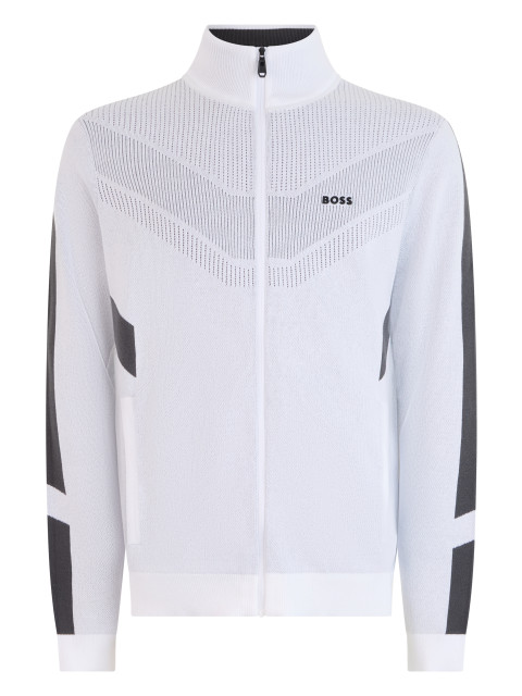 Cotton sweater with zip