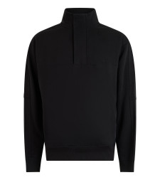 Cotton sweatshirt with high collar and zip
