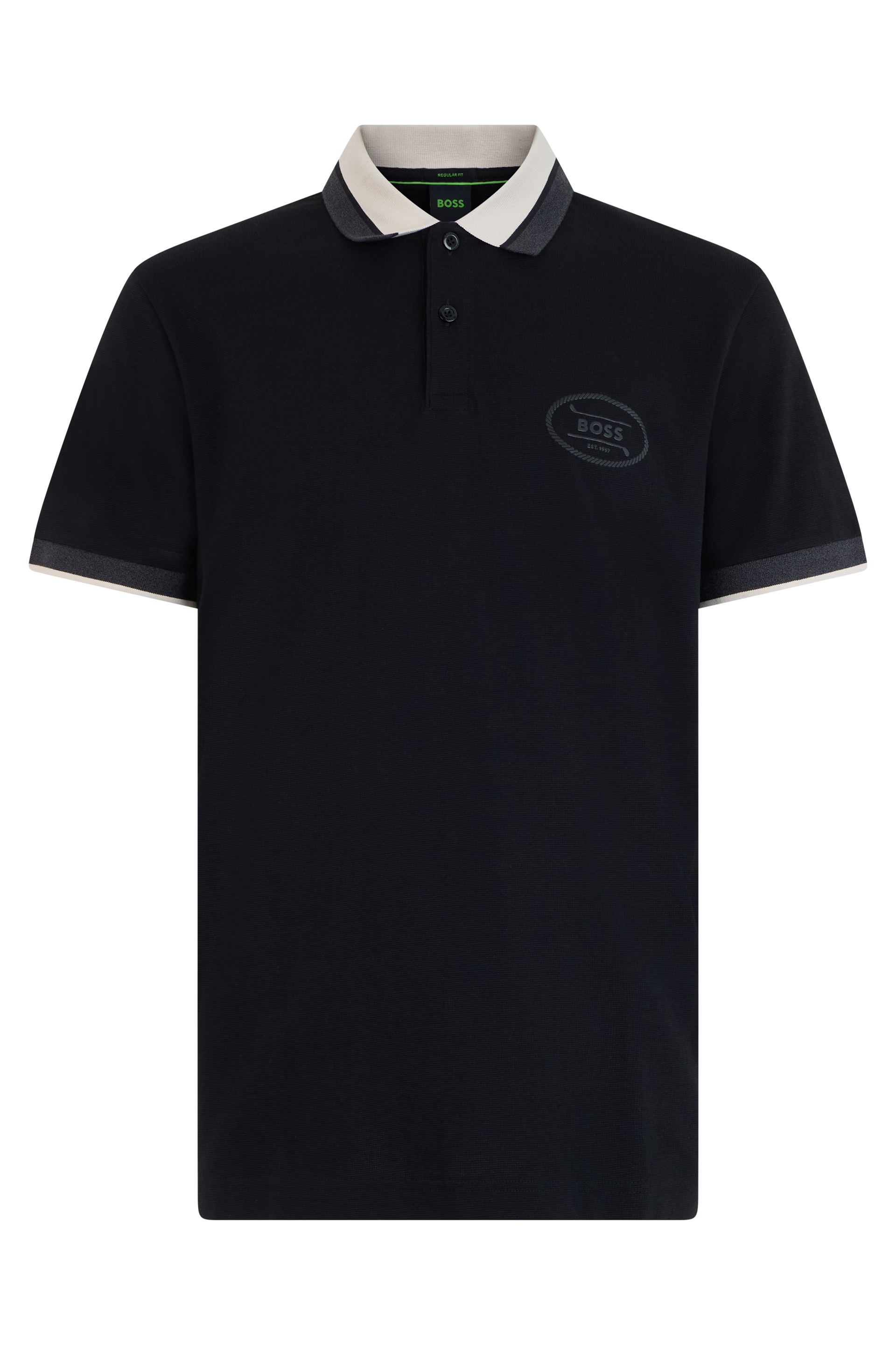 Cotton polo with short sleeves