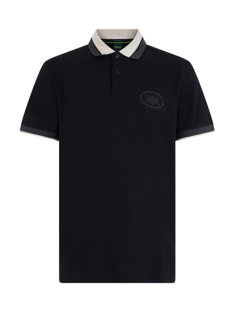 Cotton polo with short sleeves