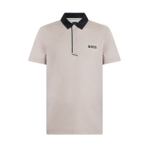Short-sleeve polo with logo