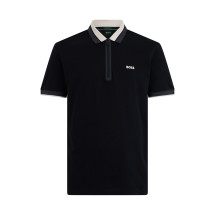 Cotton polo with zip
